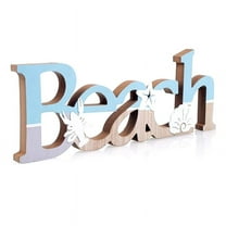 Wooden Beach Decor Sign, Free Standing Beach Decorations for Home, Beach Houses or Coa y4549