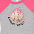 thumbnail image 4 of Inktastic Baseball Princess Tiara Girls Baby Bodysuit, 4 of 5
