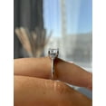 thumbnail image 6 of 2.00Ct Cushion Cut Lab Grown Diamond Engagement Ring, Round Side Accent, 18K White Gold, US 11, 6 of 7