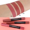 thumbnail image 5 of Juego de 3 lápices de labios y lápiz labial mate color beige nude, castaño, malva, mate grueso, lápiz labial resistente al agua de 24 horas de duración 5, 6 y 9, 5 of 5