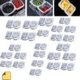thumbnail image 1 of Contenants à Condiments Réutilisables, Double Compartiment avec Couvercles, pour Sauce à Emporter, Échantillonnage, Collation de Voyage (25 Pcs), 1 of 7