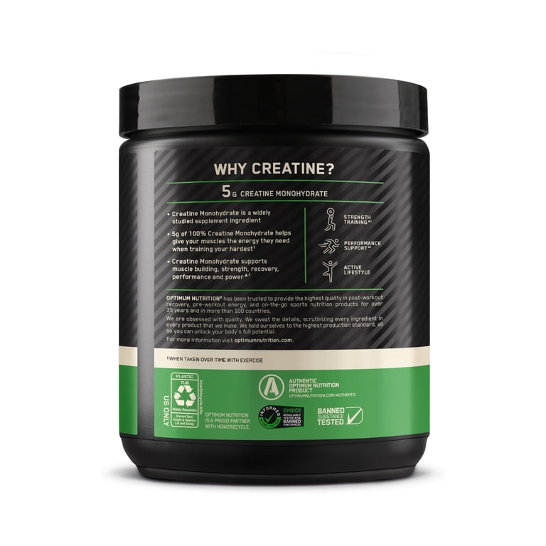 Optimum Nutrition Micronized Creatine Powder, Unflavored, 100 servings