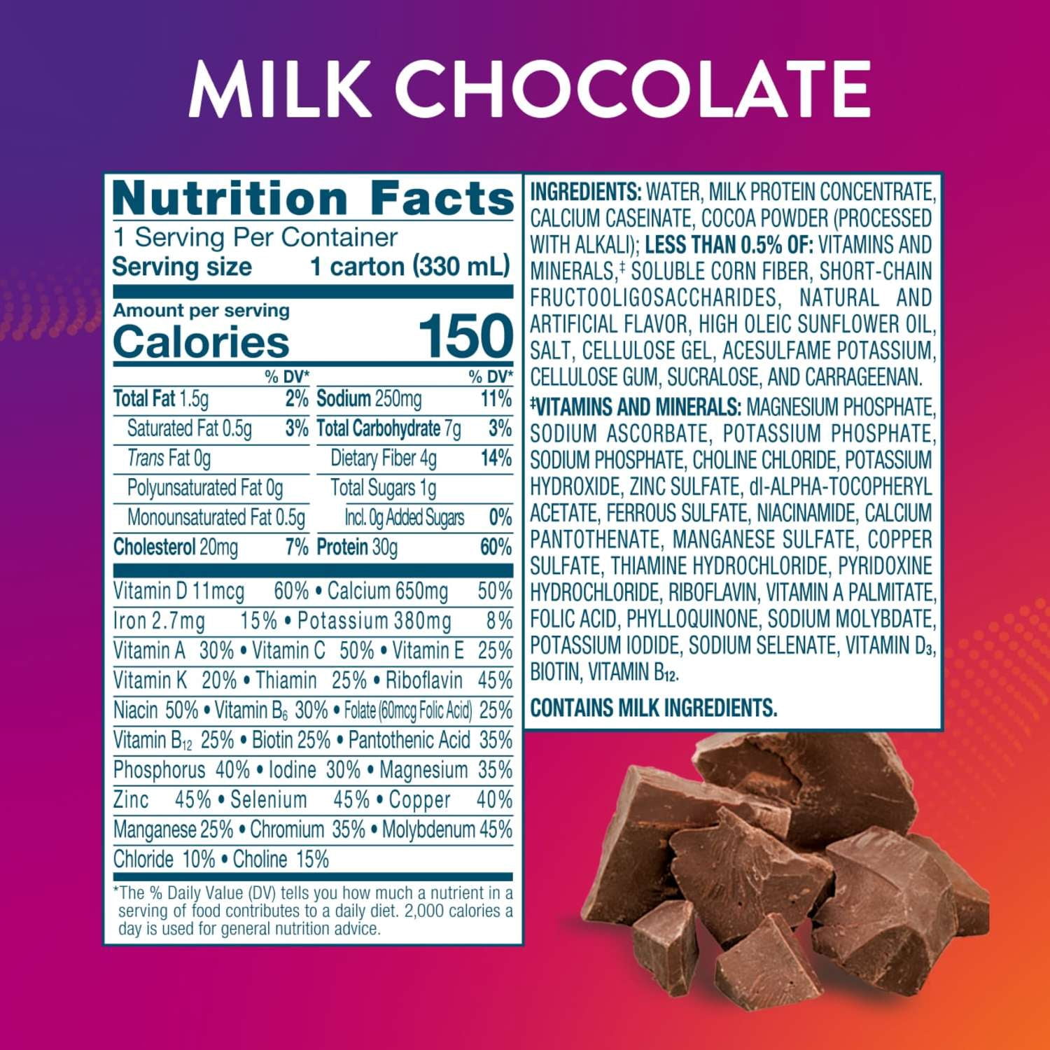 PROTALITY Protein Nutrition Shake I Milk Chocolate I 4 Pack