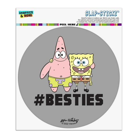 SpongeBob Besties Automotive Car Window Locker Circle Bumper Sticker