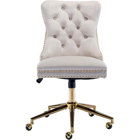 beige velvet home office desk product