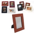 thumbnail image 1 of 4x6 Inch Leather Picture Frame, Photo Frame for Rustic Home Decor Unique Texture Photo Picture Tabletop Wall Mount Horizontal Vertical Display, 1 of 7