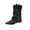 #001-Black, variant on Roncen Women's Flat Knee High Winter Boots - Fashion Casual Versatile Trendy Chic Knee High Boots with Comfortable Warm Fit for Daily Wear