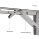thumbnail image 2 of 2 piezas de soporte triangular plegable que ahorra espacio para muebles de alta resistencia. Sywqhk Libre de BPA, 2 of 3