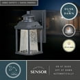 thumbnail image 2 of Vaxcel Freeport Aluminum 1 Light LED Dusk to Dawn Black Outdoor Wall Lantern Clear Glass, 2 of 7