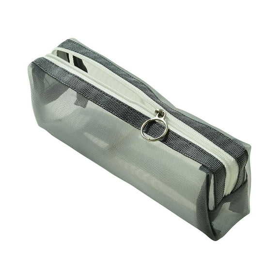 Jubipavy Nylon Transparent Mesh Pencil Case Large-capacity Pen Bag Cute Storage Pencil Bag For Student
