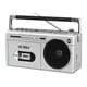 thumbnail image 1 of Boombox Victrola VBB-25-SLV con grabadora de casetes, 1 of 4