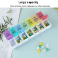 thumbnail image 3 of Capsules Medicine Case Medicine Box Pill Organizer Pill Box Moisture-Proof Pill Case Medication Reminder Portable Travel Container for Vitamins Fish Oil Compartments, 3 of 7