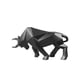 thumbnail image 2 of Inteprter Exquisita decoración Toros Escultura hecha de resina Amplia aplicación Toro Estatua Ornamento Estatua Toro Decoración del hogar negro, 2 of 6