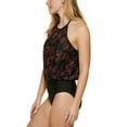 thumbnail image 3 of Calvin Klein Women's Printed Blouson One Piece Swimsuit Black Size 8, 3 of 4