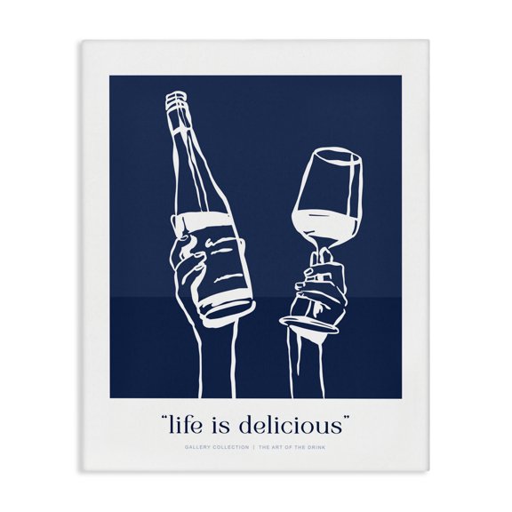 Stupell Industries Mid-Century Navy Life Is Delicious Canvas Art, 16 x 20, by Lettered and Lined