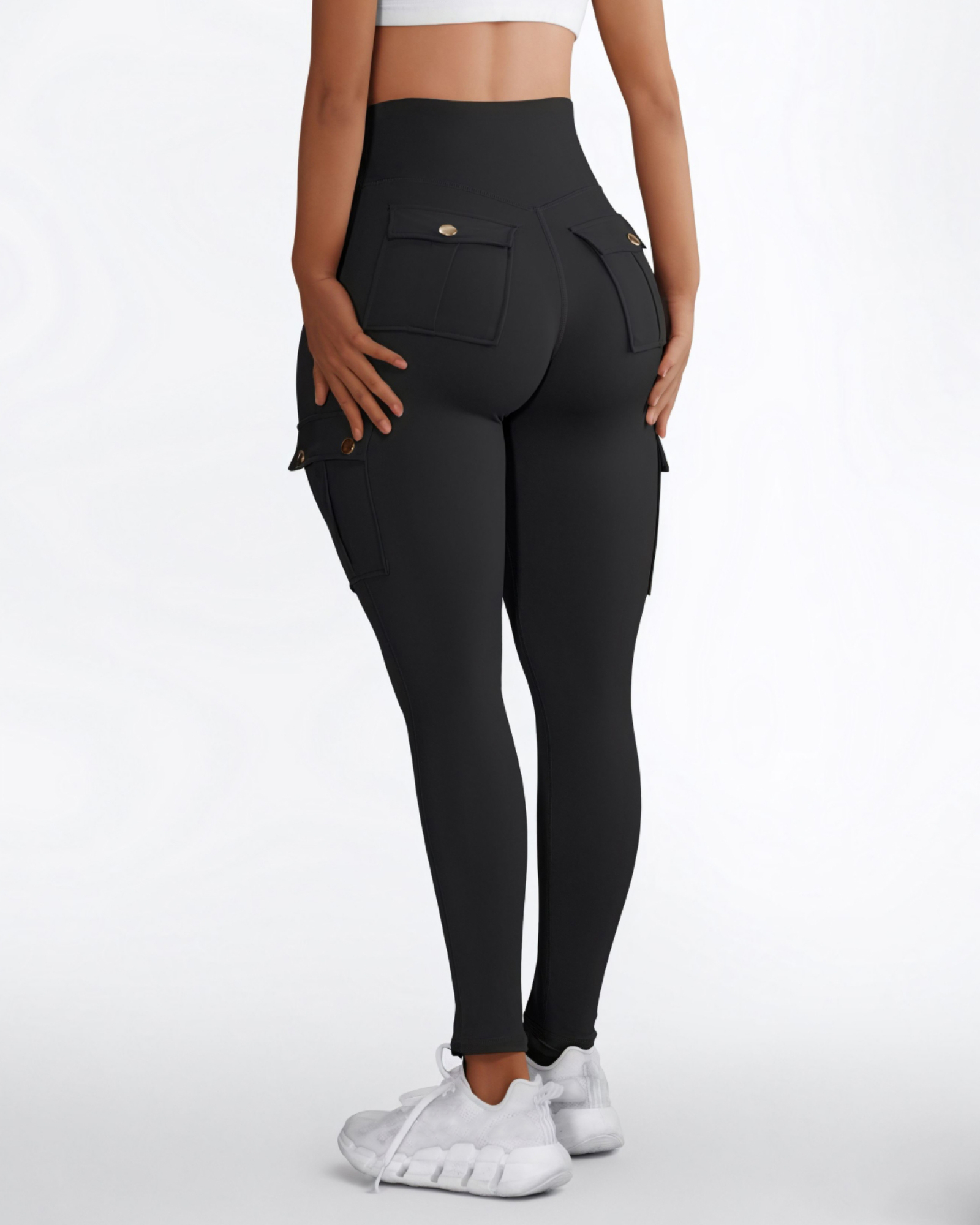 FITOP Women's Cargo Yoga Leggings High Waist with Pockets photo 5