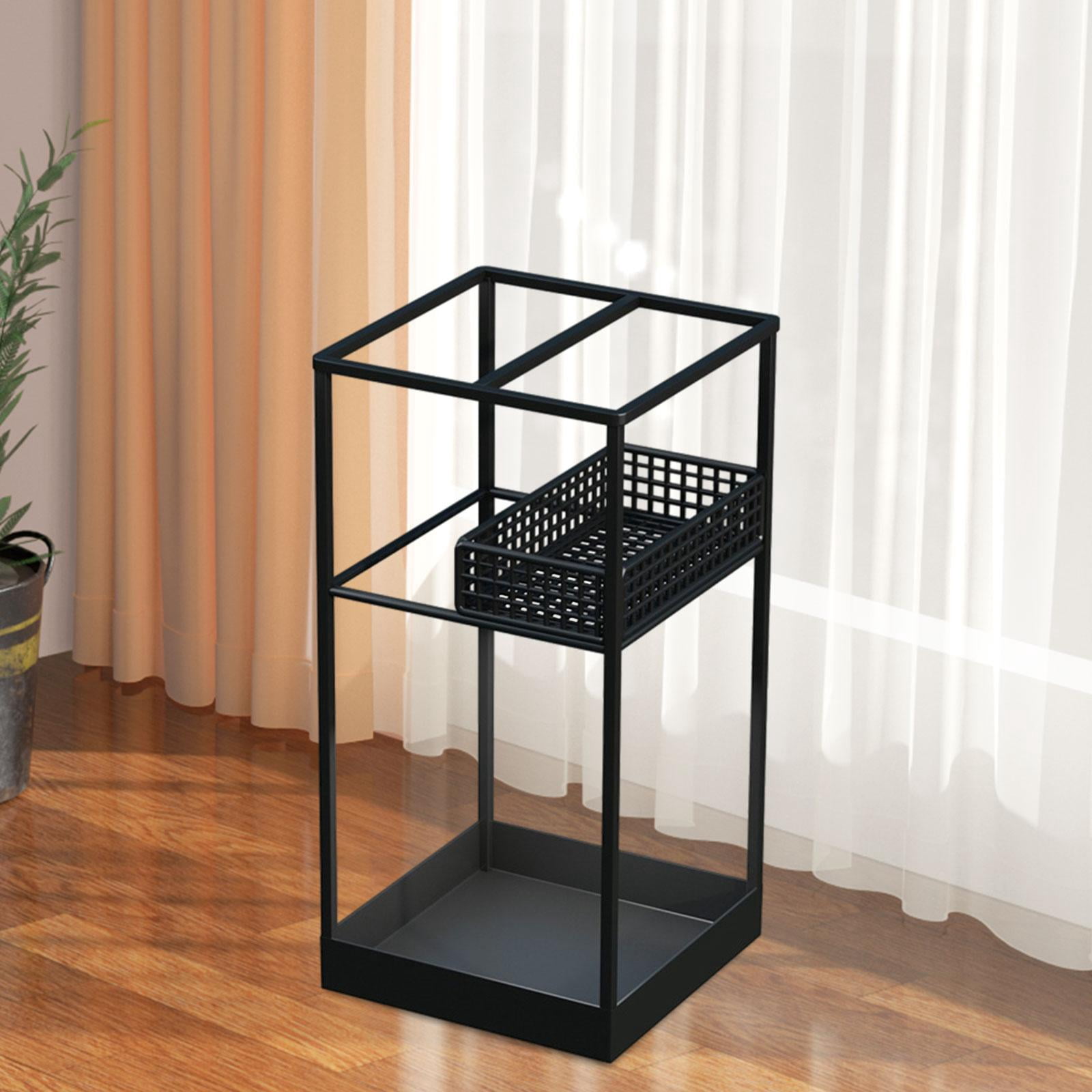 Fiocias Umbrella Stand Stable Space Saving Portable Convenient Umbrella Organizer Holder Black