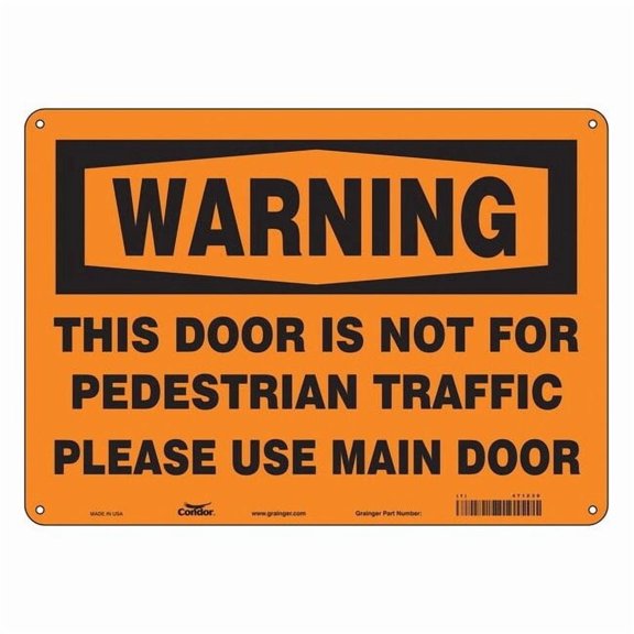 Condor Safety Sign,10 in x 14 in,Polyethylene 471Z30