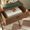thumbnail image 4 of SAFAVIEH Sixtine Contemporary Cross Legs Nightstand,Natural, 4 of 14