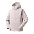 thumbnail image 5 of Men's Lightweight Hooded Windbreaker, Breathable Active Performance Waterproof Rain Shell Jacket with Multi Zipper Pockets, Outdoor Outerwear for Work, Commuting,Hiking & Fishing Pink, 5 of 5