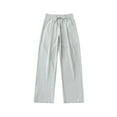 thumbnail image 2 of Kcolen Casual Pants for Men Big And Tall Men's Fashionable Casual Pants with Elastic Waist Loose Fit Straight Leg Ice Silk for Jogging Sports and Everyday Wear, 2 of 9