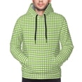 thumbnail image 4 of Bingfone Green Gingham Men'S Drawstring Hoodie Long Sleeve Pocket Sweatshirts-4x-Large, 4 of 9