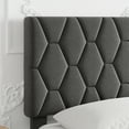 thumbnail image 5 of ChaoLink Twin Size Platform Bed Frame with Upholstered Headboard, Fabric Upholstered Bed Frame with Adjustable Headboard, Bed FrameLight grey (YS188-6), 5 of 8