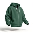 thumbnail image 5 of Waffle Knit Hoodies for Men Full Zip Sweatshirt Hooded Cardigan with Pocket Loose Fit Drawstring Athletic Jackets, 5 of 7