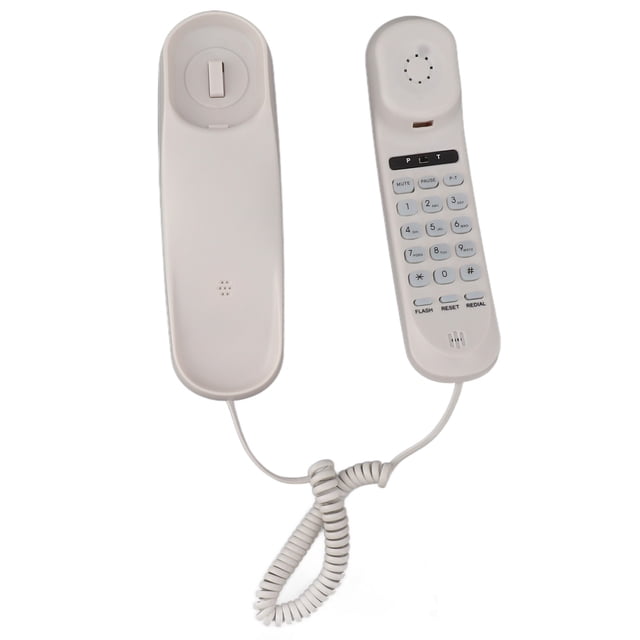 Volumen Ajustable, Experiencia de Llamada Clara, Teléfono Con Cable Montartable en la Pared Que Ahorra Espacio Con Multifunción, Duradero para Hotel, Oficina
