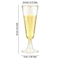 thumbnail image 3 of Verre à Champagne en Plastique Transparent 150 ml Assemblable Adapté à Diverses Boissons Sûr et Non Toxique Design Scintillant Doré Transparent pour Diverses Occasions, 3 of 6