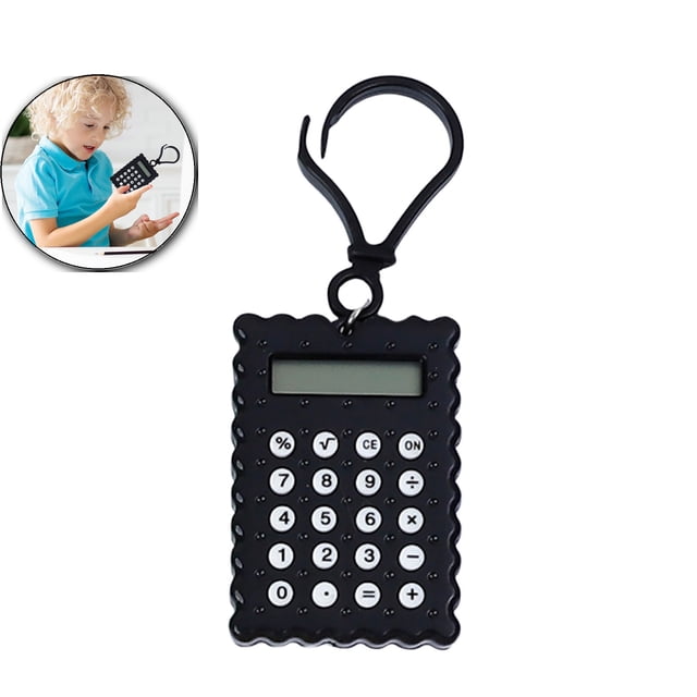 Dvruxg Office Electronics and Accessories Pocket Mini Electronic Calculator Biscuit Shape Office Supplies Compact and Lightweight, Portable and Convenient