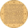 thumbnail image 1 of Ahgly Company Indoor Round Persian Brown Traditional Area Rugs, 7' Round, 1 of 4