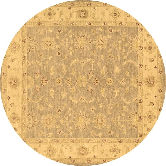 Ahgly Company Indoor Round Persian Brown Traditional Area Rugs, 3' Round