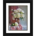 thumbnail image 1 of Rogozina, Svetlana 19x24 Black Ornate Wood Framed with Double Matting Museum Art Print Titled - White Peonies, 1 of 4