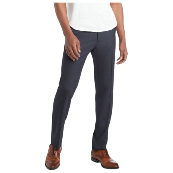 Kenneth Cole Mens Slim fit Dress Pants 36 / 30 Navy Blue Solid Stretch