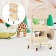 thumbnail image 3 of MOVTOTOP White Simulated Mini Cart for Decorative Use Crafted with Plastic and High Realism 3layer Design, 3 of 8