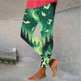 thumbnail image 5 of QATAINLAV Womens 2024 Halloween Costume, Workout Leggings for Women Butt Lifting High Waist Sport Pants Funny Graphic Print Jogger Tight Trousers Prime Sales Today Green 3XL, 5 of 7