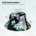 thumbnail image 6 of Gaeub Cartoon Koala Bear Printed Double Sided Reflective Bucket Hat Foldable Sun Hat for Camping Hiking Fishing, 6 of 9