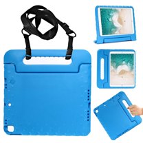 Dteck Crossbody Case For 10.2 inch iPad 8th Generation / iPad 7th Generation / iPad Air 3 / iPad Pro 10.5 inch, Kids Shock Proof Protective Light Weight Cover Handle Stand with Shoulder Strap, Blue