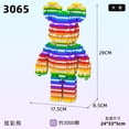 thumbnail image 4 of Bloques de construcción de microdiamantes con diseño de oso violento y amor de dibujos animados, modelo de color con luz, juguetes para niños, juego de regalo de cumpleaños, 4 of 5