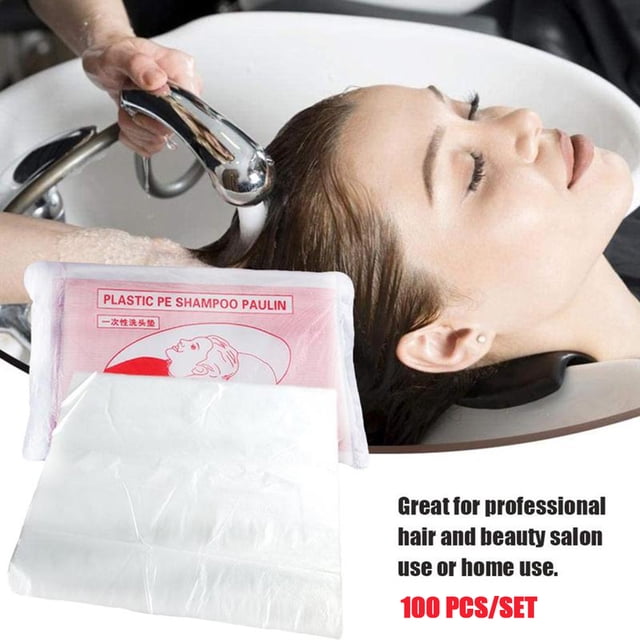 100 Uds capas de corte de pelo capas de peluquería desechables impermeables delantal para corte de pelo herramientas de peluquero