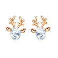 thumbnail image 6 of Herrnalise Zircon Stud Earrings for Women Christmas Antler Deer Earrings Boho Ear Stud Earring Cute Earring Jewelry Gift Christmas Decorations, 6 of 7