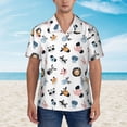 thumbnail image 2 of Pofeuu Cartoon Animals Print Hawaiian Shirt for Men Sleeves Casual Button Down Summer Beach Dress Shirts T-Shirts,3X-Large, 2 of 7