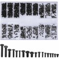 thumbnail image 1 of 500 tornillos para gafas, kit de tornillos universales de cabeza redonda para computadora portátil M1.2 M1.4 M2, color negro-, 1 of 5