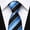 Blue, variant on Mens White Jacquard Tie Zipper Pre-tied Tie with Gift Box for Wedding
