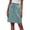 Sky Blue_Skirt, variant on Womens Summer Skirts Casual High Waist A Line Skirt Skirt Cotton Linen Short Skirt with Pockets Elastic Waist Sky 2XL