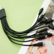 Black Portable USB 10 in 1 Charge Cable Multi Charger F2K3| HOT Accessories F9D7