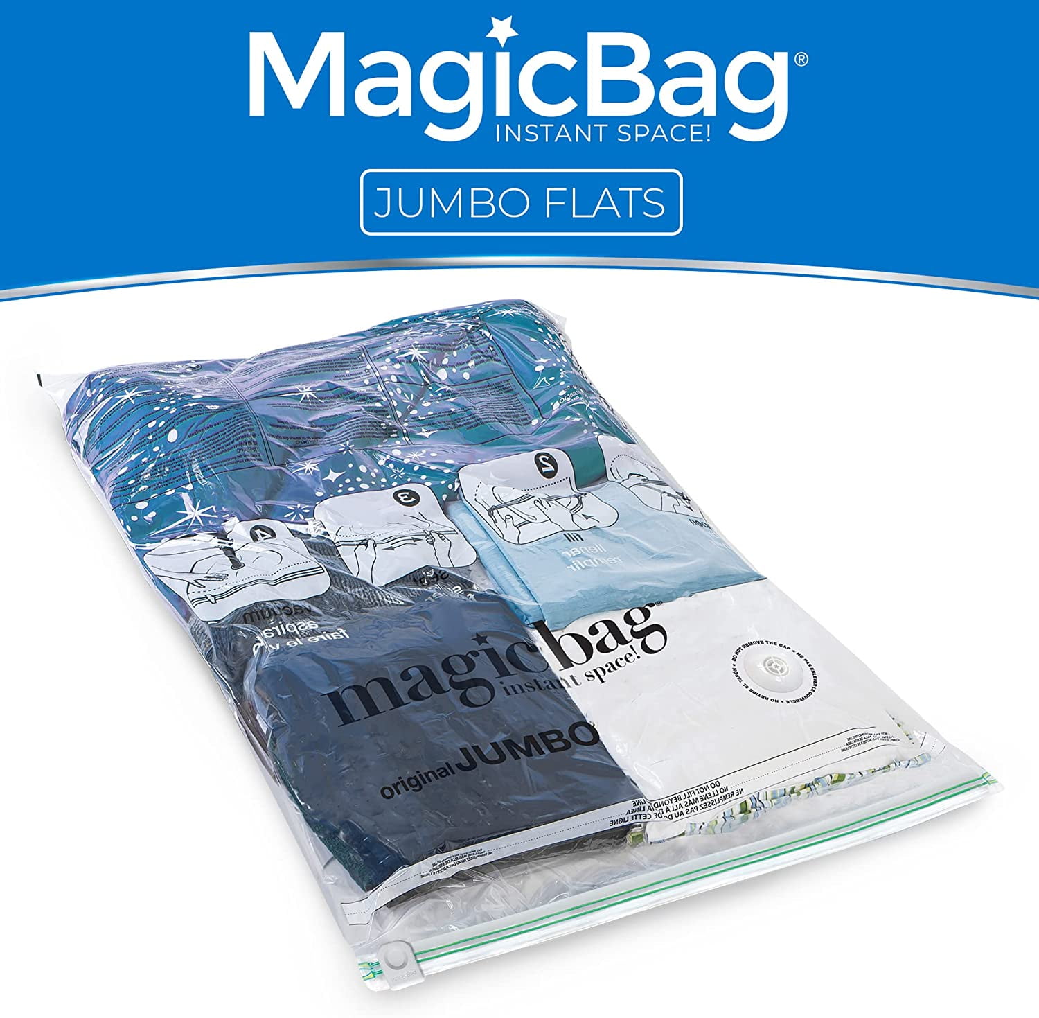 Magicbag Large & Extra Large Vacuum Storage Cubes, 2-Pack
