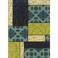 thumbnail image 2 of Style Haven  Catalina Patchwork Indoor-Outdoor Blue/Green Rug-- 5'3" x 7'6" 5' x 8' Outdoor, Indoor Kitchen, Living Room, Patio Rectangle, 2 of 2