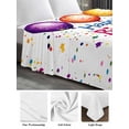 thumbnail image 5 of Twin Size Flat Sheet Only, Happy Birthday Soft Brushed Microfiber Bed Sheets, Colorful Balloon Gifts Patterns Hotel Quality Breathable Bedding Top Sheet, Easy Care, 66"x96", 5 of 9